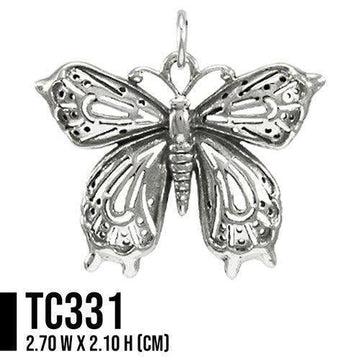 Victorian Butterfly Sterling Silver Charm TC331